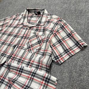 Y2K Rusty Dress Shirt Men's XL Plaid Button Up Cotton Multi-Colored